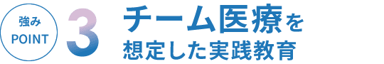 神戸総合医療専門学校の強み POINT3｜チーム医療を想定した実践演習